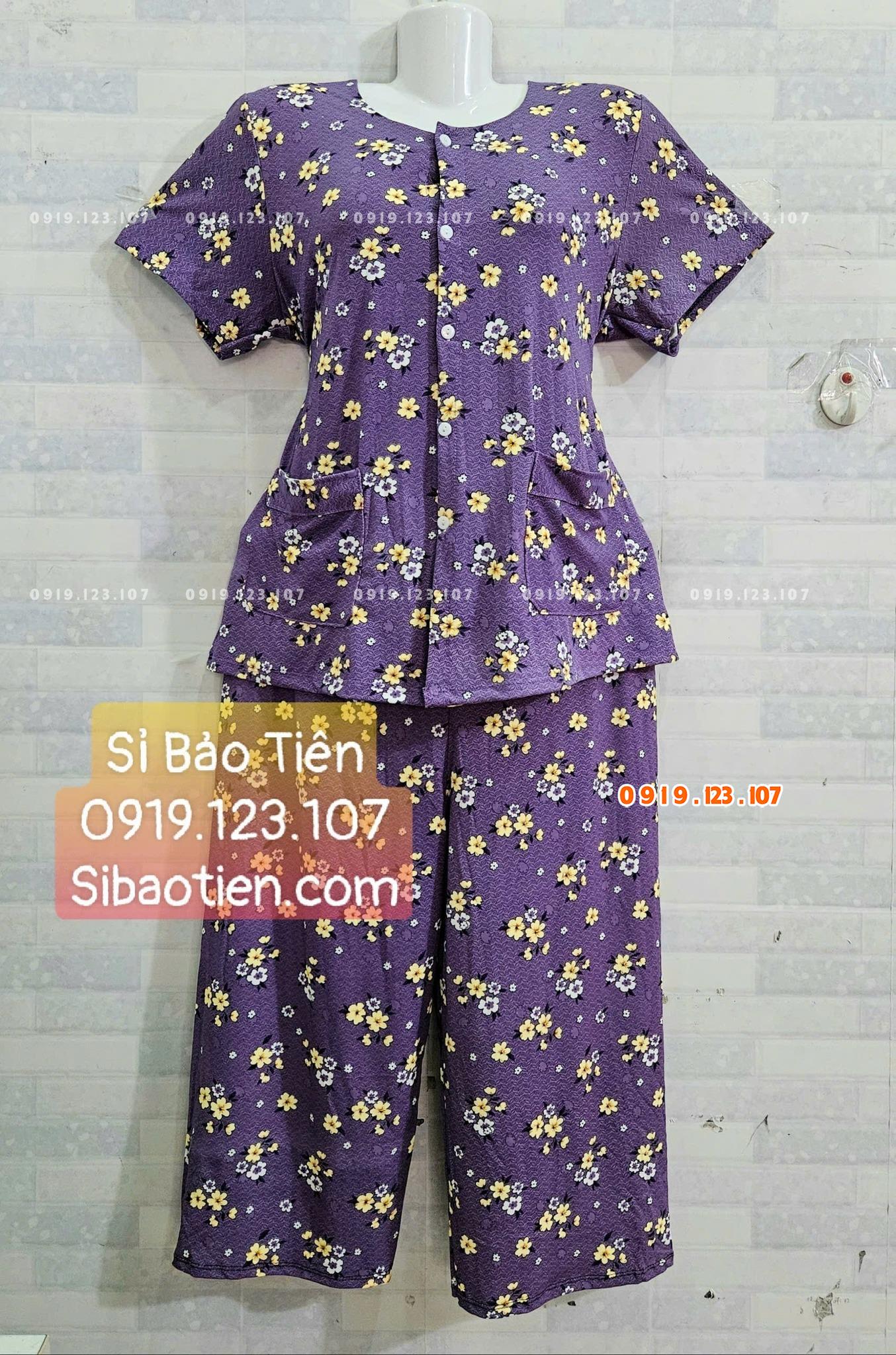 Sỉ đồ bộ bà già nội ngoại vải thun lạnh loại 1 quần lửng tay ngắn - SBT1739