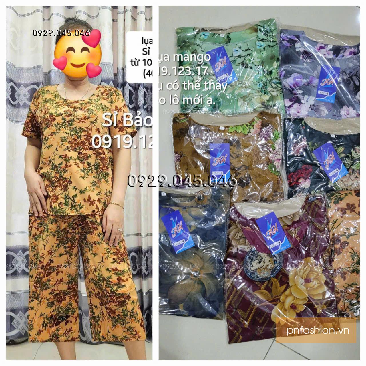 Sỉ đồ bộ trung niên chất lụa mango cao cấp - SBT735