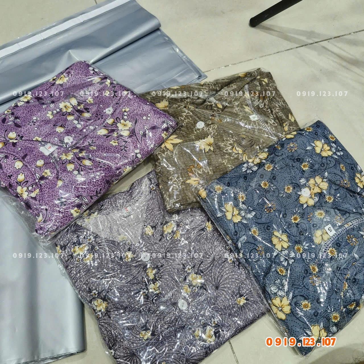 Sỉ quần áo đồ bộ bà già tay ngắn chất thun lạnh cao cấp có nút có túi 2 bên