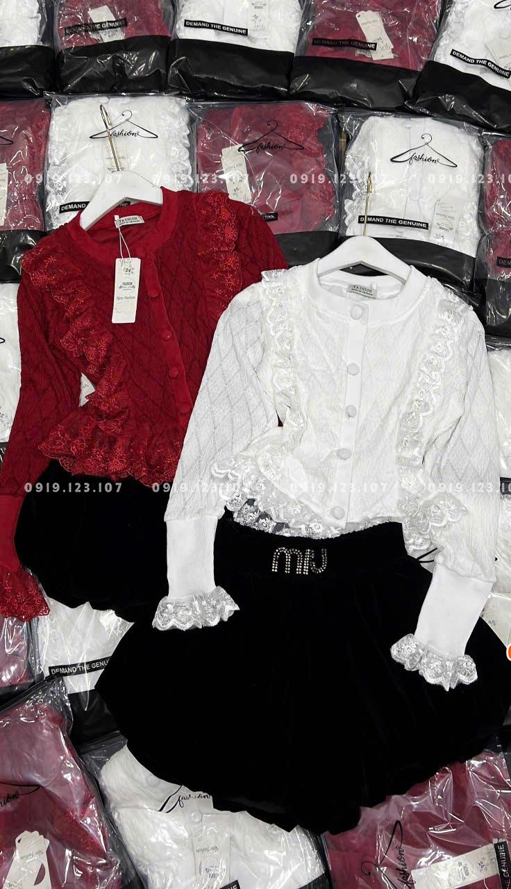 Sỉ Set tk viền ren tua rua đẹp (có tách 5b) - TH738