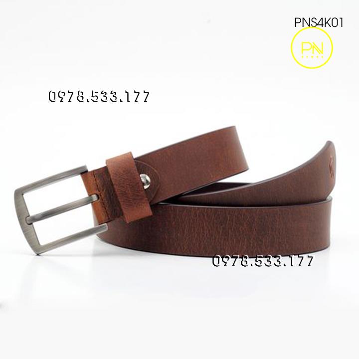 Thắt lưng nam da bò sáp cao cấp (4cm) - PNS4K01