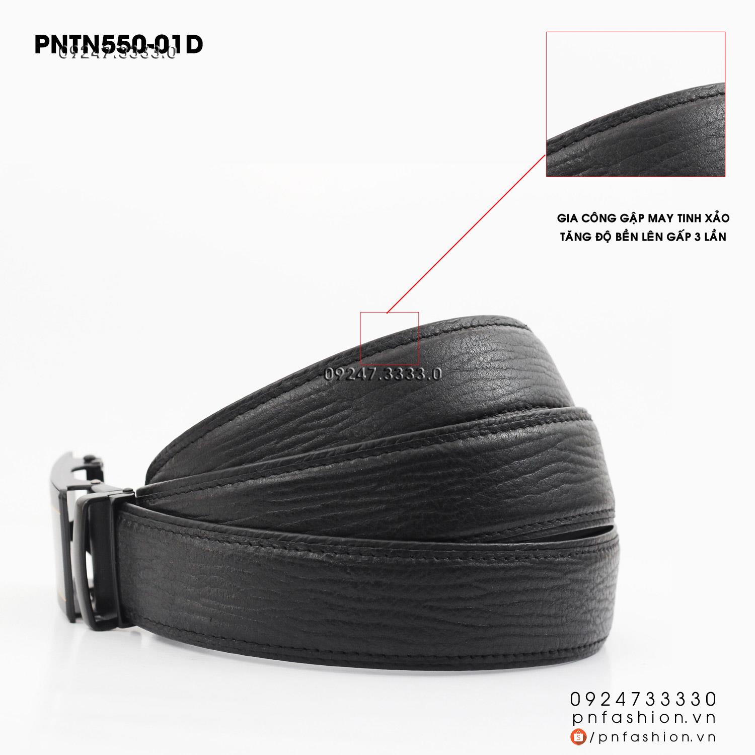 Thắt lưng nam da bò vân gỗ cao cấp - PNTN550-01D