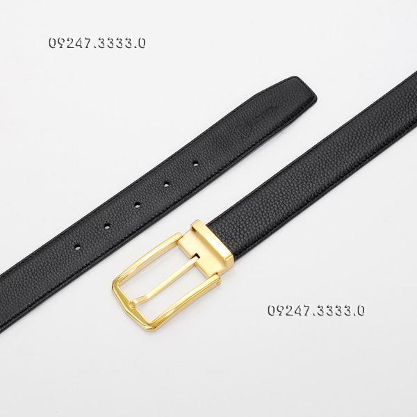 Thắt lưng nam da bò Ý (3.4cm) + đầu thép nguyên khối - PNPT11T