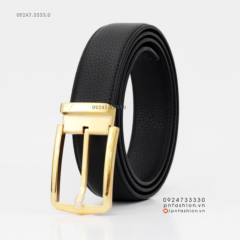 Thắt lưng nam da bò Ý (3.4cm) + đầu thép nguyên khối - PNPT11T