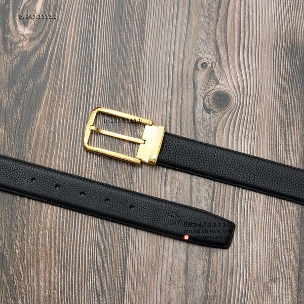 Thắt lưng nam da bò Ý (3.4cm) + đầu thép nguyên khối - PNPT11T