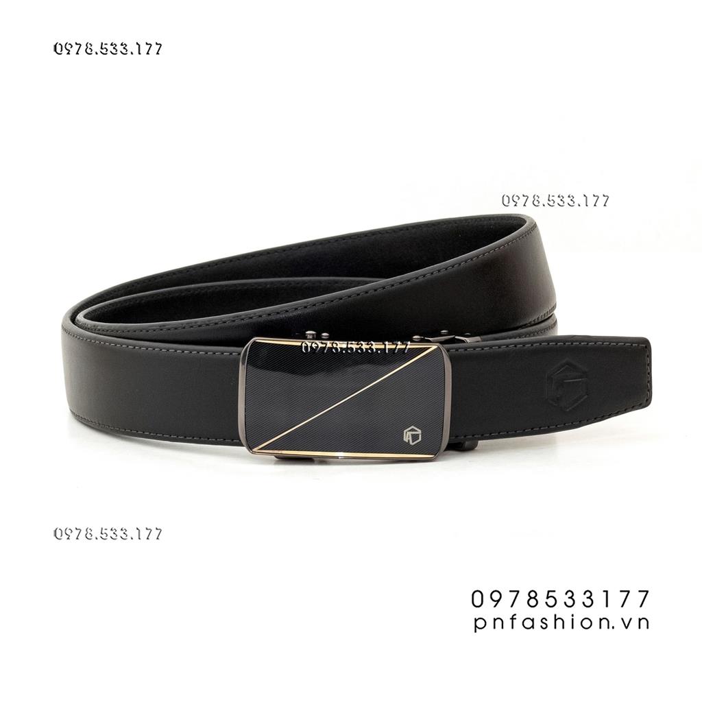 Thắt lưng nam khóa tự động EMO da bò Nappa (3.5cm) - PNMNT4-09