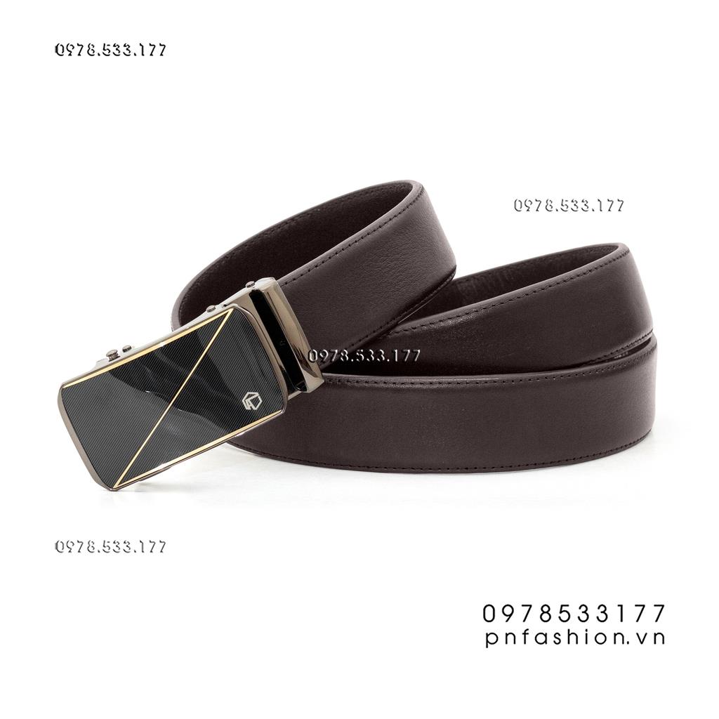 Thắt lưng nam khóa tự động EMO da bò Nappa (3.5cm) - PNMNT4-09