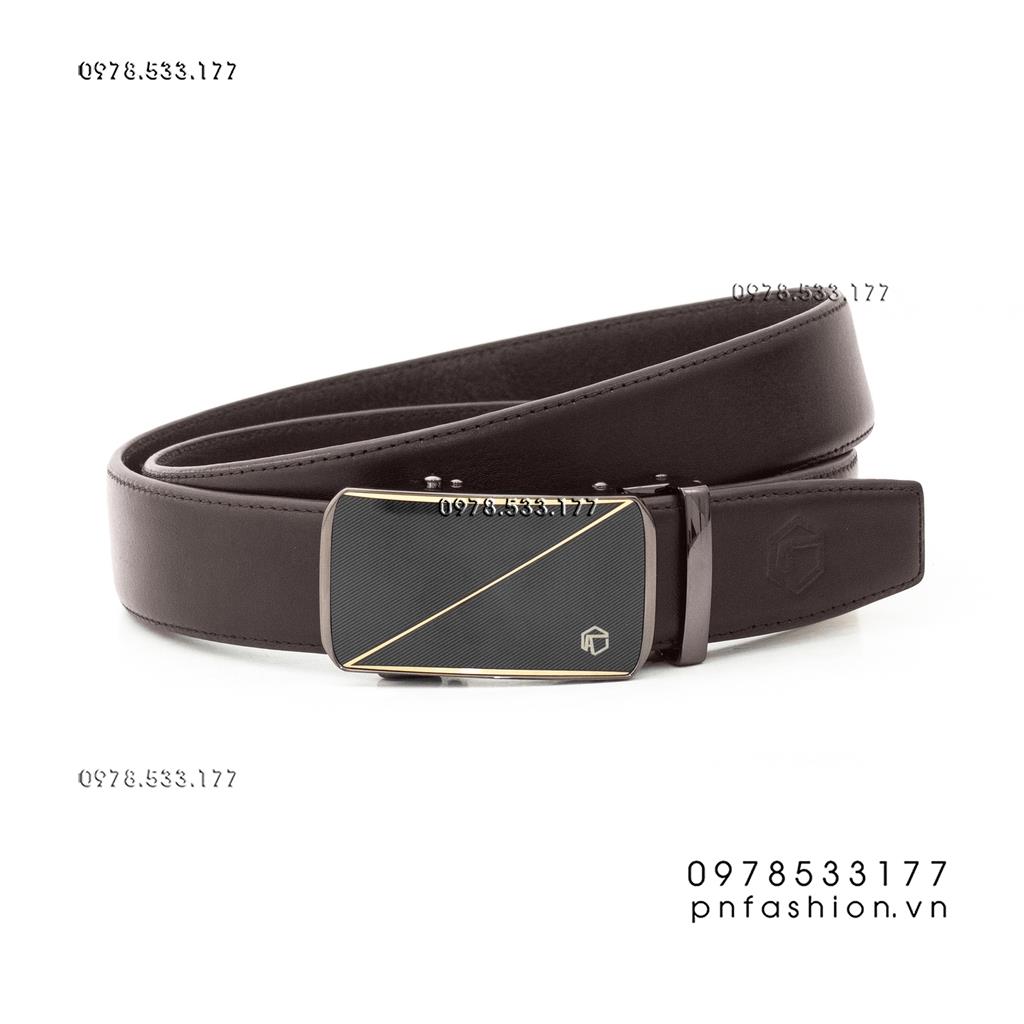Thắt lưng nam khóa tự động EMO da bò Nappa (3.5cm) - PNMNT4-09