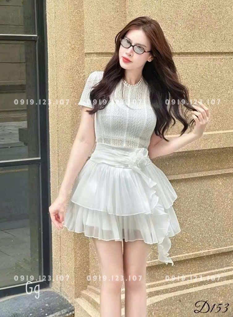 Váy ren 2 màu sỉ 115k tách 5b 120k chất ren đẹp cao cấp - SBT748