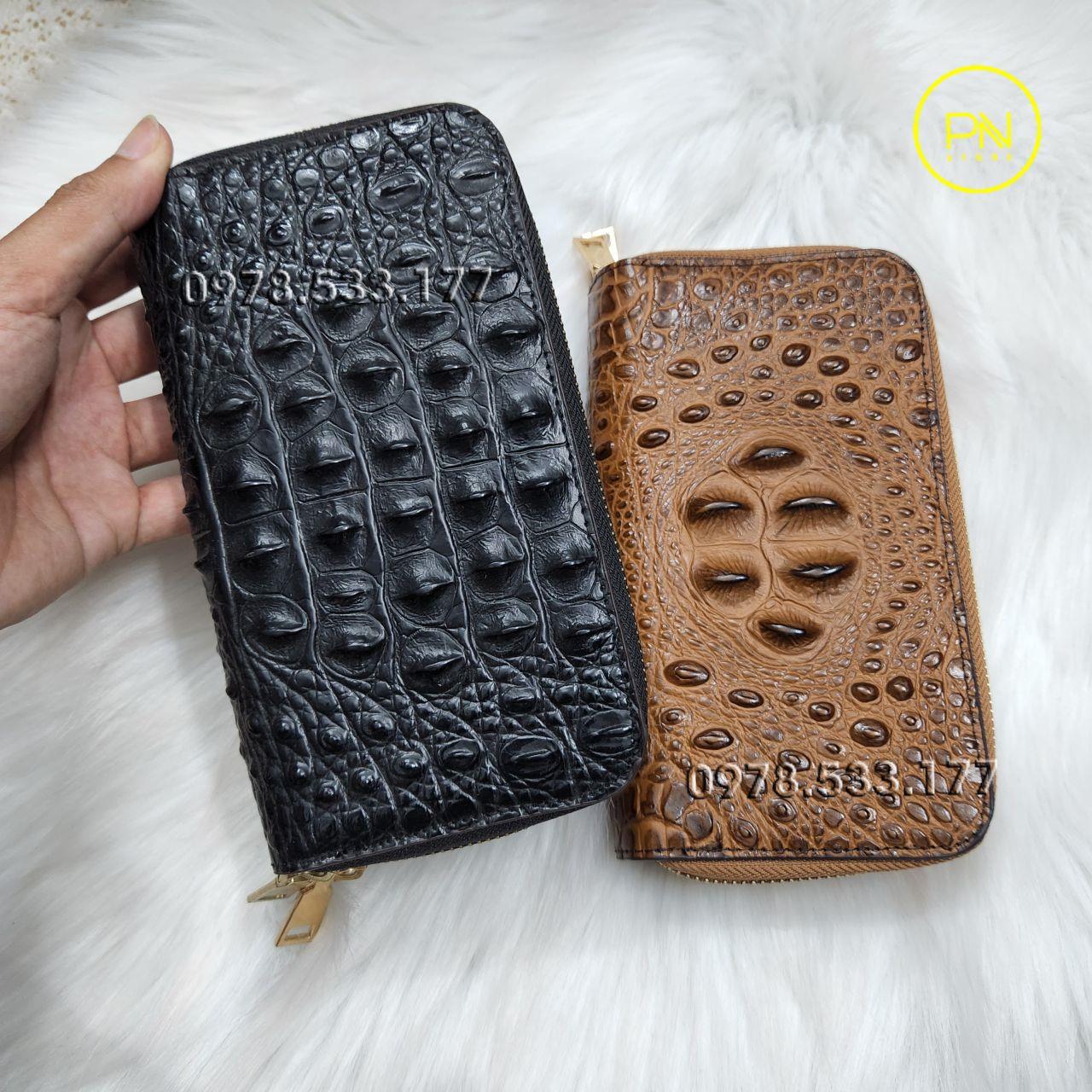 Ví cầm tay nữ giả vân cá sấu đẹp - PN724