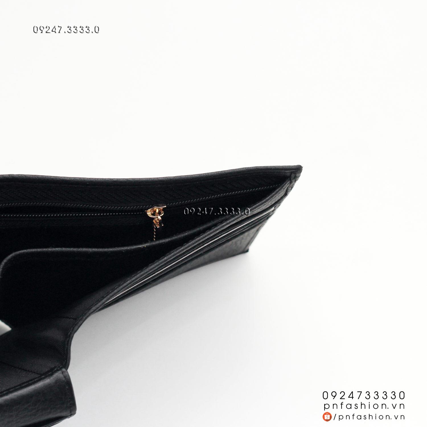 Ví nam ngang da bò Ý cao cấp [12x10cm] - PNMIN-05DN