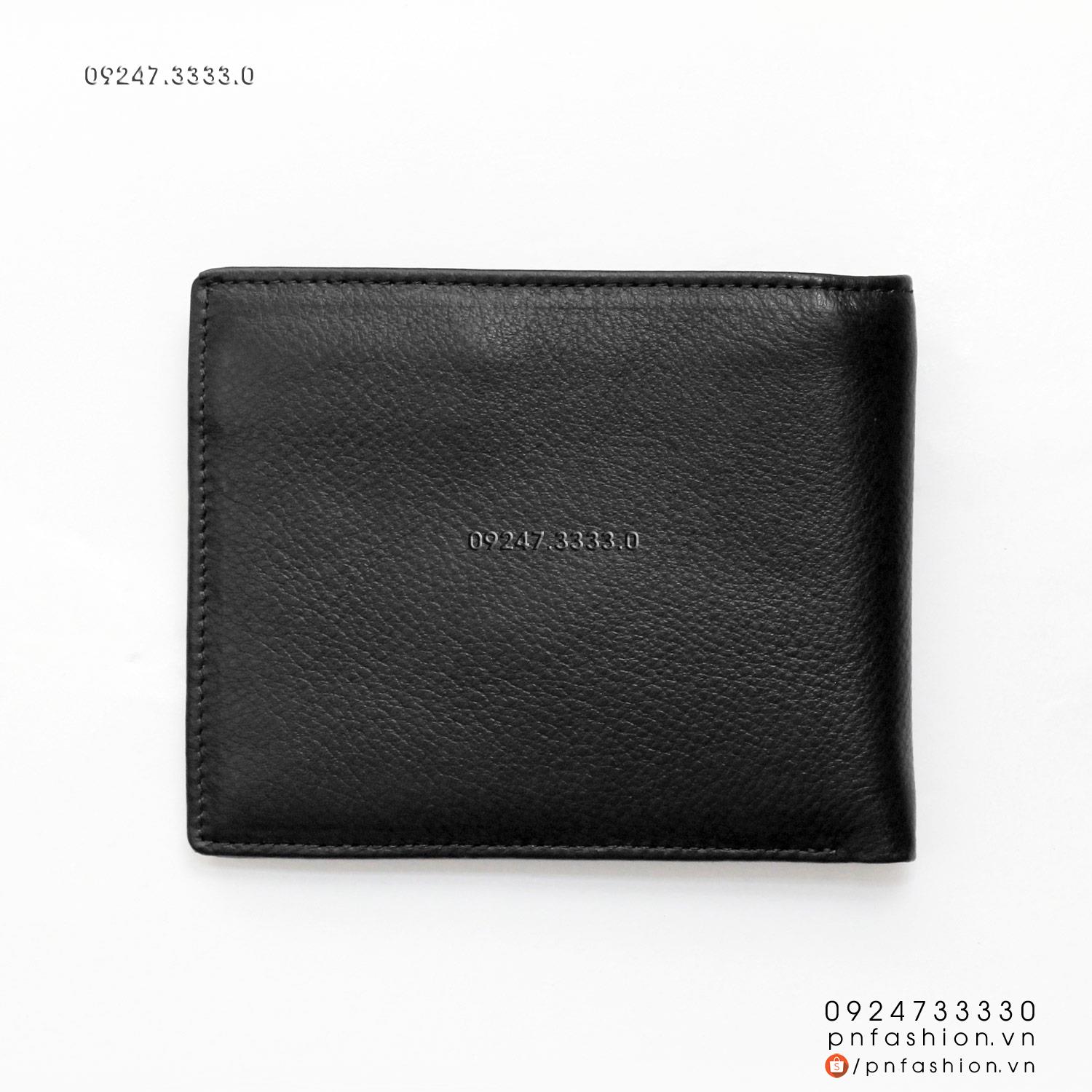 Ví nam ngang da bò Ý cao cấp [12x10cm] - PNMIN-05DN