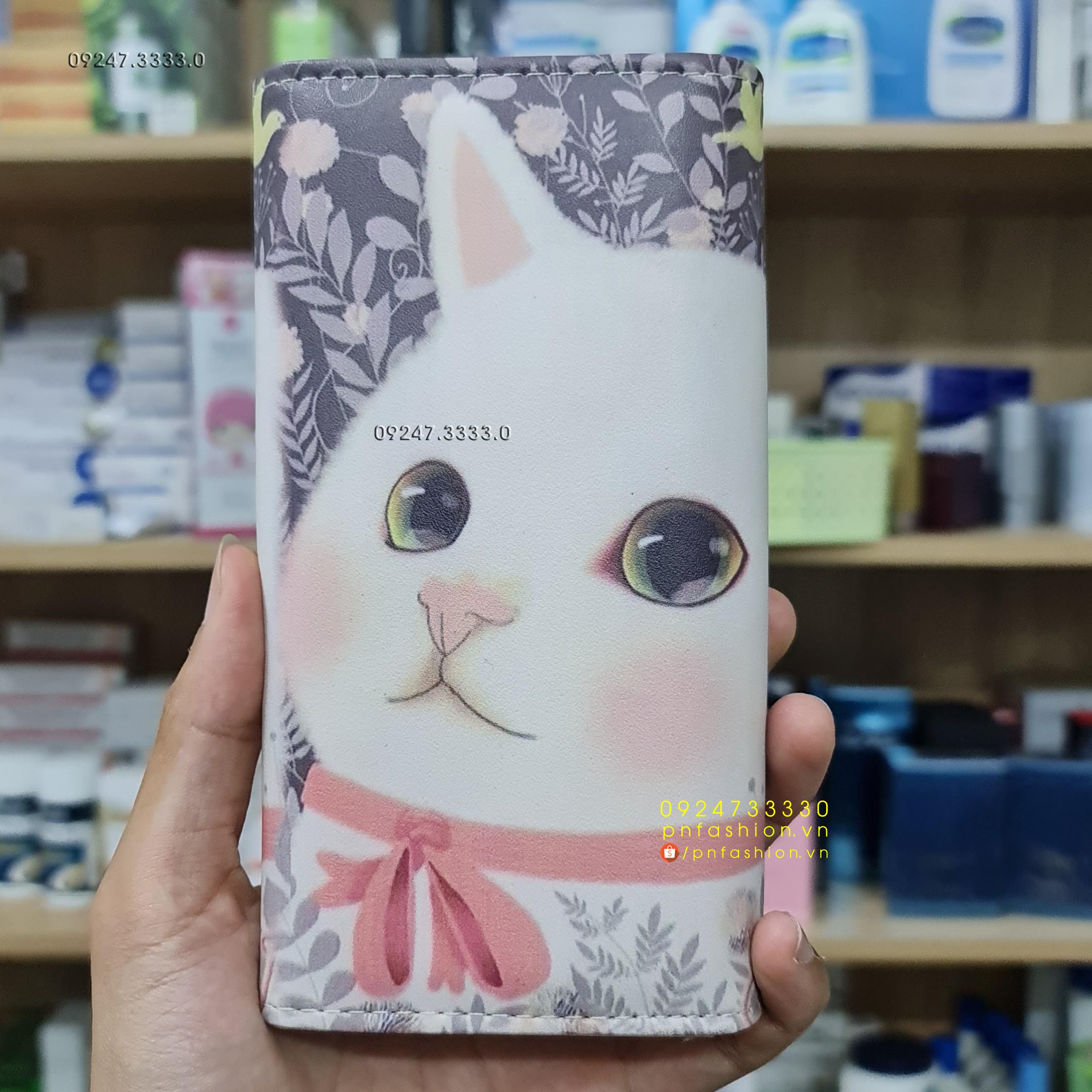 Ví nữ cầm tay hình mèo dễ thương - PN681