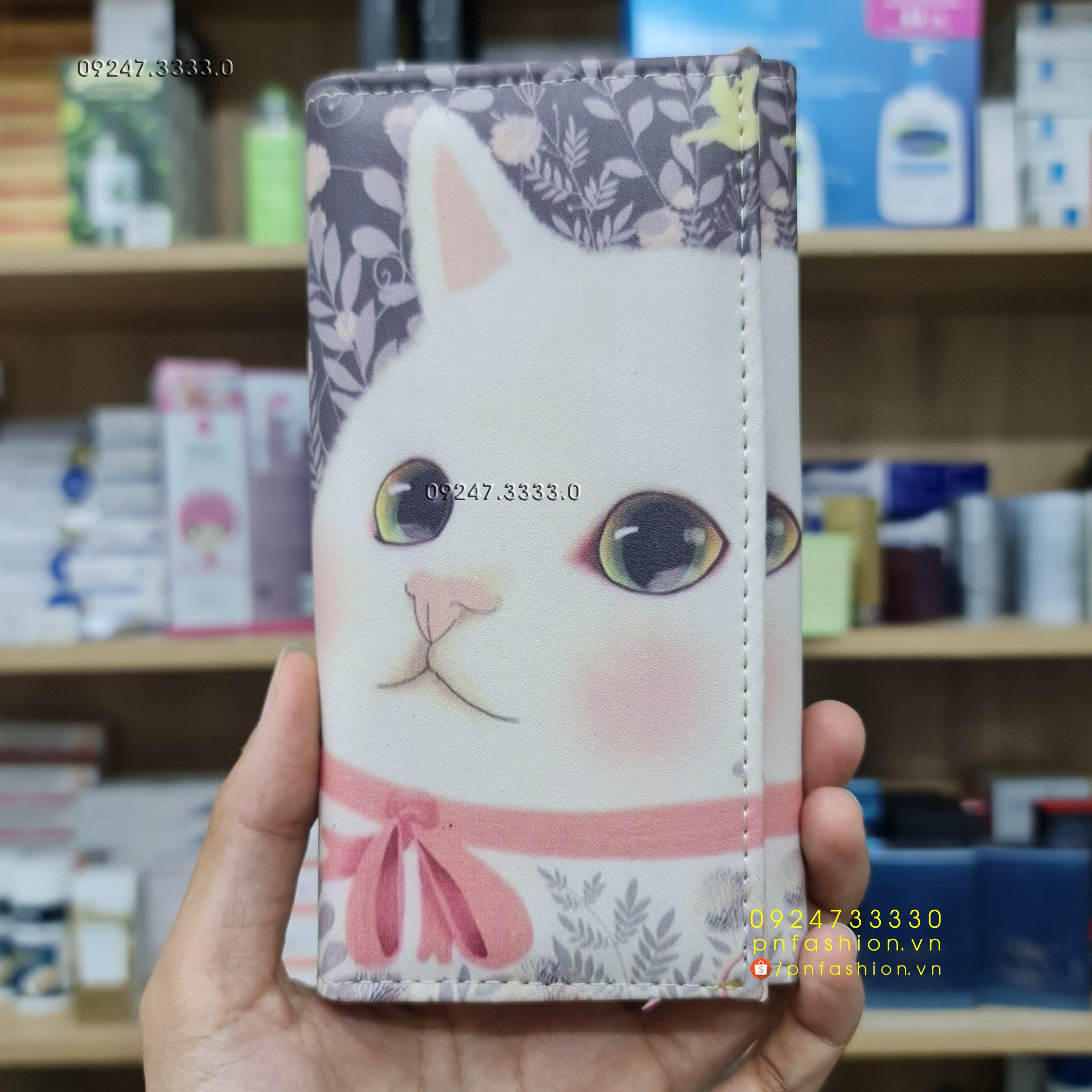 Ví nữ cầm tay hình mèo dễ thương - PN681